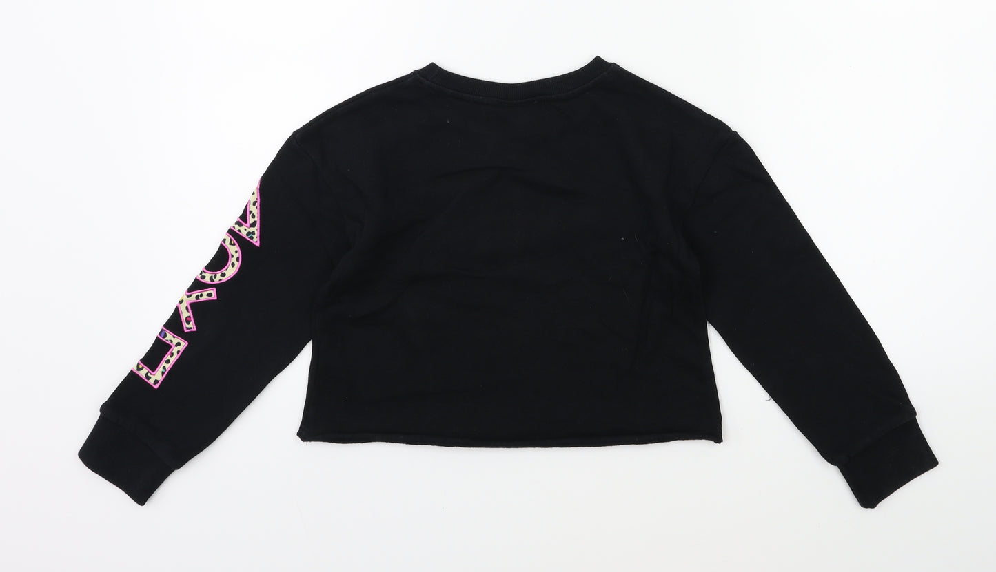 NEXT Girls Black   Pullover Sweatshirt Size 8 Years  - PLAYSTATION