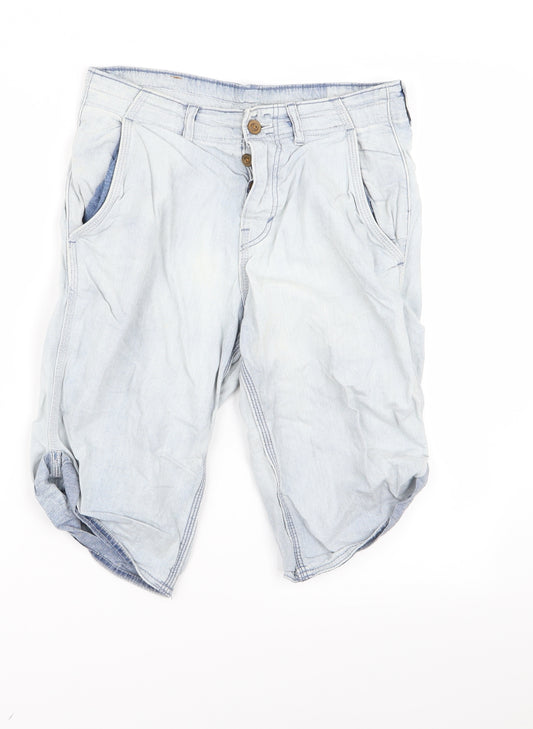Primark Mens Blue   Cargo Shorts Size 28