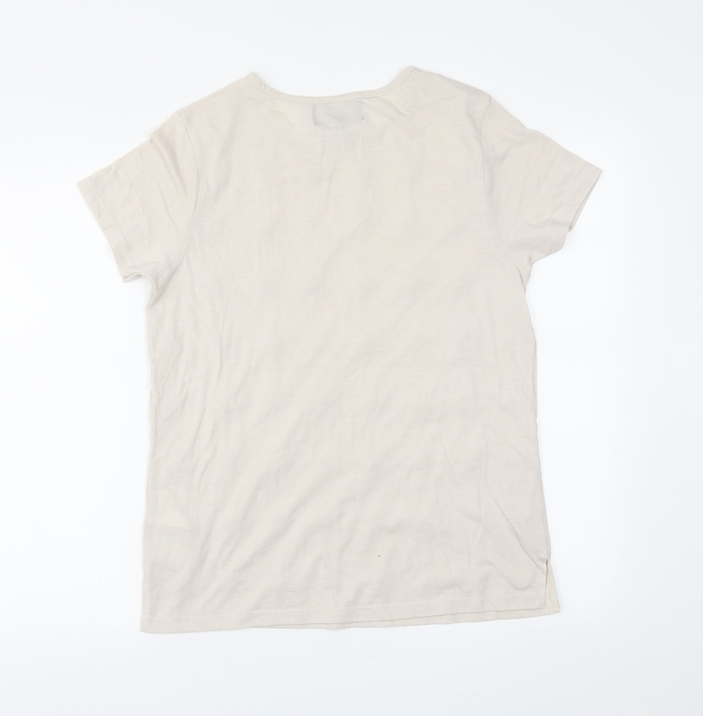 A&G Womens Beige   Basic T-Shirt Size 10