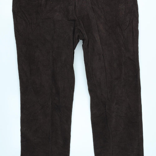 Samuel Windsor Mens Brown  Corduroy Chino Trousers Size 40 in L26 in
