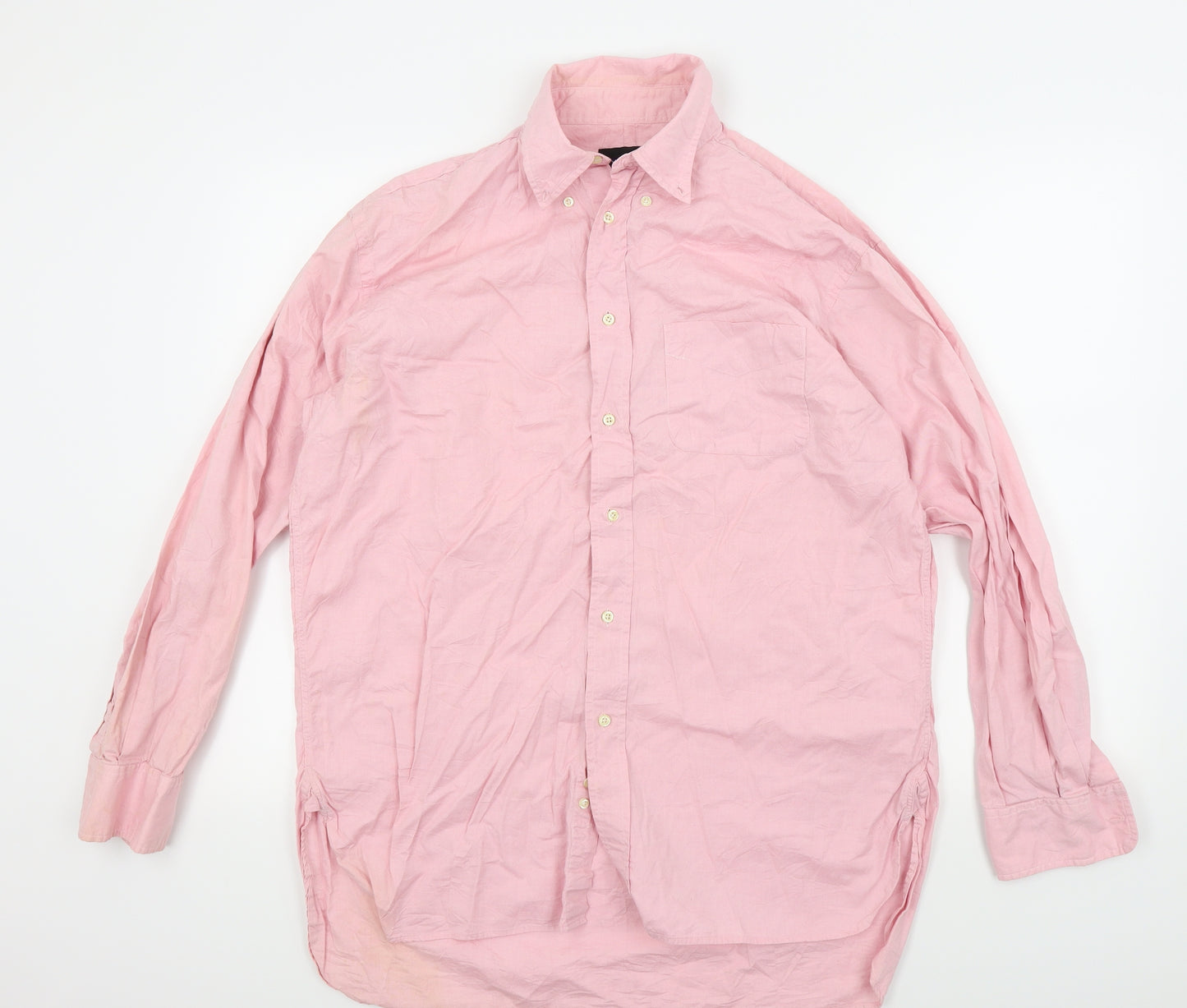 Liberty Mens Pink Colourblock   Button-Up Size 16