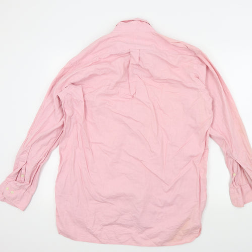 Liberty Mens Pink Colourblock   Button-Up Size 16