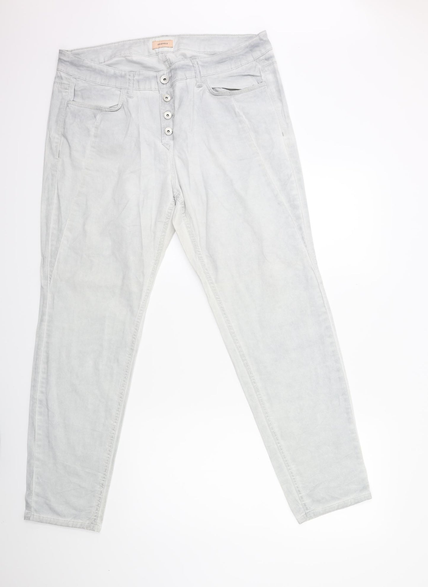 Triangle Womens Grey  Denim Skinny Jeans Size 36 in L30 in