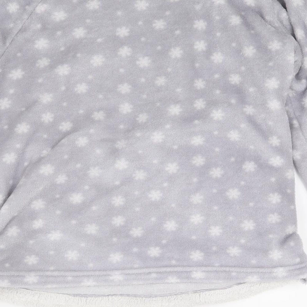 F&F Girls Grey  Fleece Top Pyjama Top Size 11-12 Years  - Owl Print