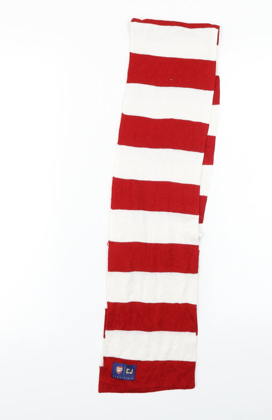 Arsenal Fc  Mens Red Striped   Scarf One Size