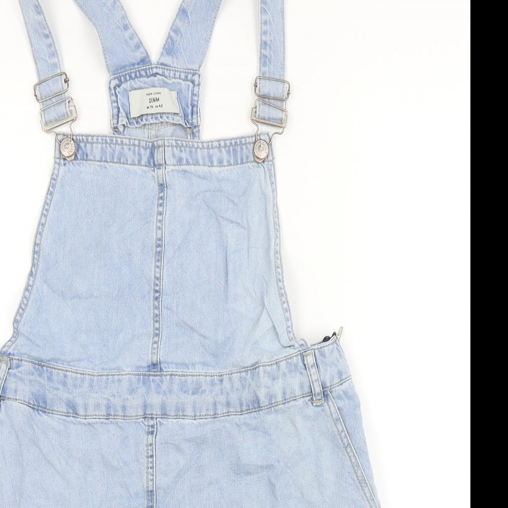 Blue Denim Dungaree Pinafore Dress | New Look | Denim pinafore dress, Denim  dress winter, Pinafore dress outfit