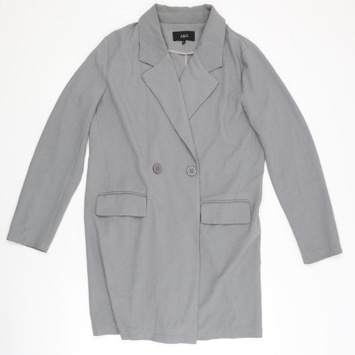 A&G Womens Grey   Overcoat Jacket Size 12