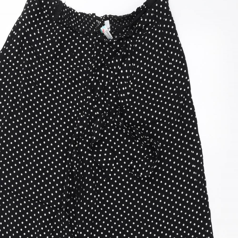 Amaryllis Womens Black Polka Dot  Trousers  Size XL L26 in