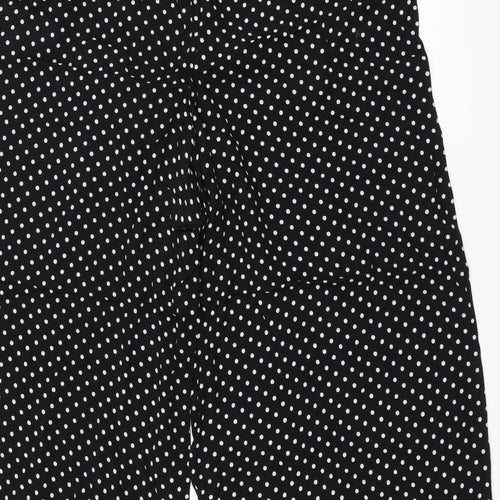 Amaryllis Womens Black Polka Dot  Trousers  Size XL L26 in