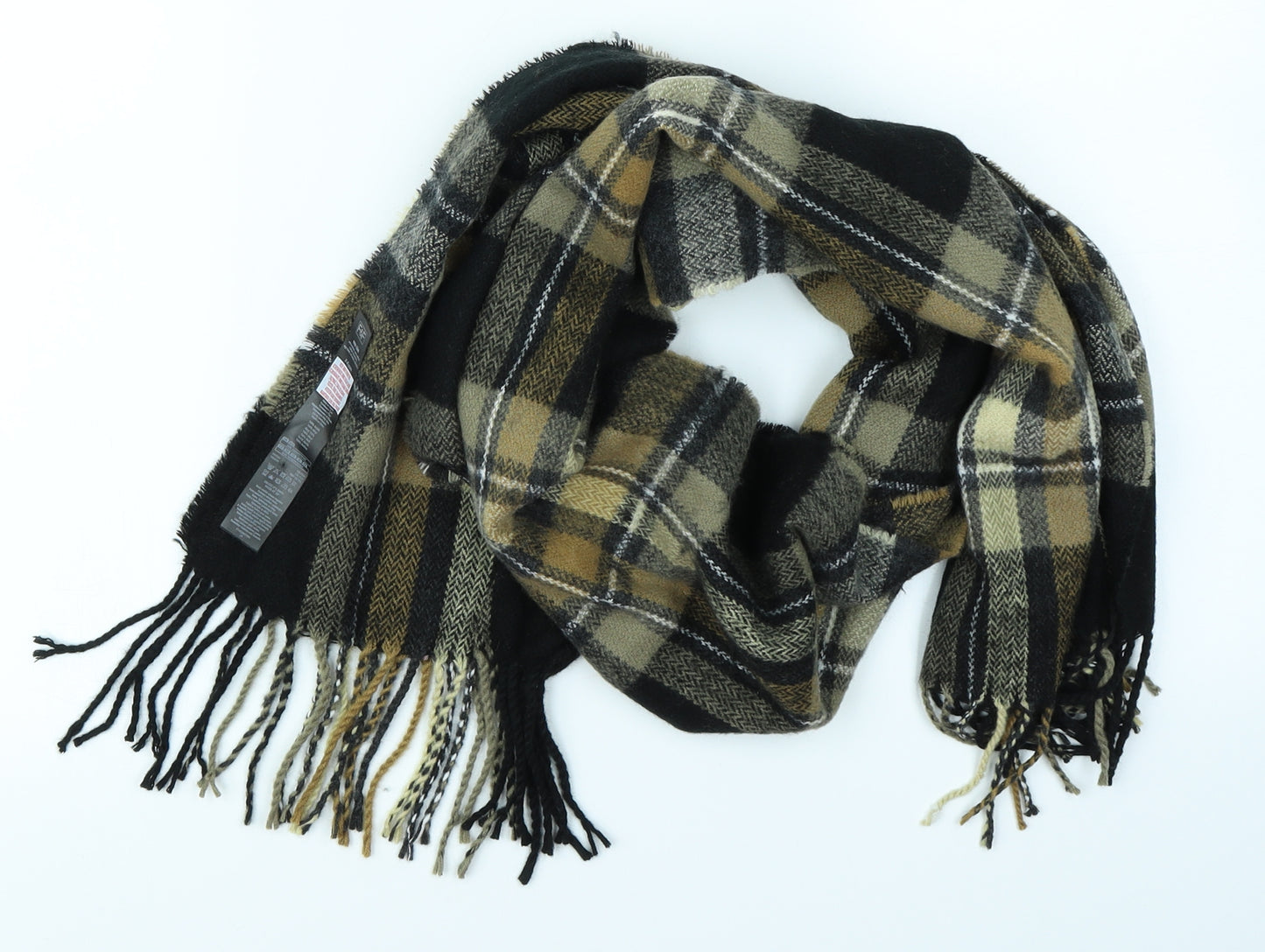 F&F Unisex Brown Plaid   Scarf One Size