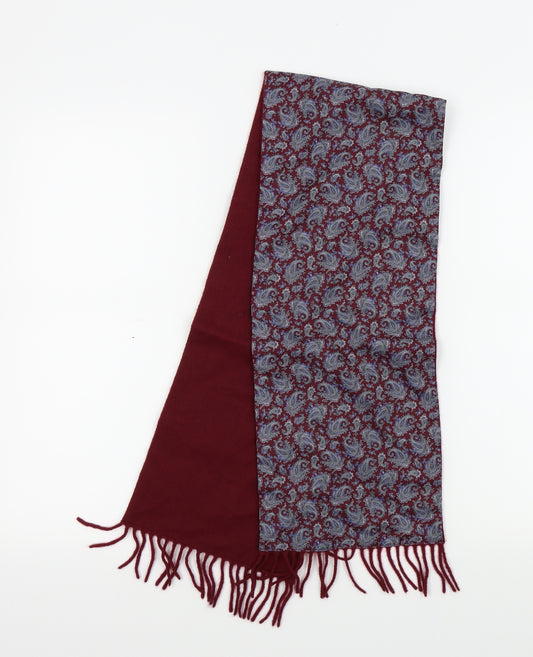 Preworn Mens Red Paisley  Scarf  One Size