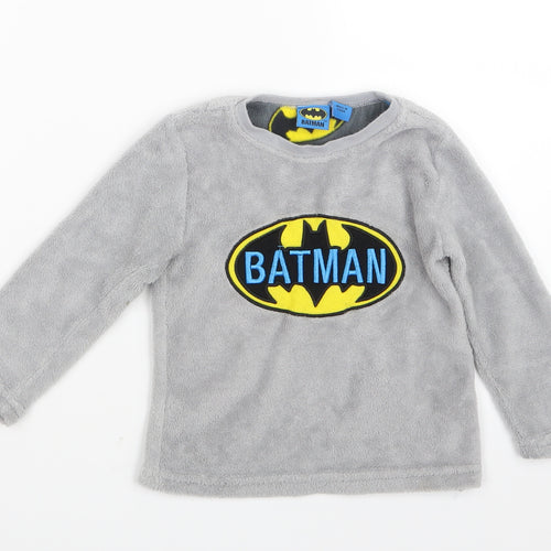 Primark Boys Grey Geometric   Pyjama Top Size 3-4 Years  - Batman