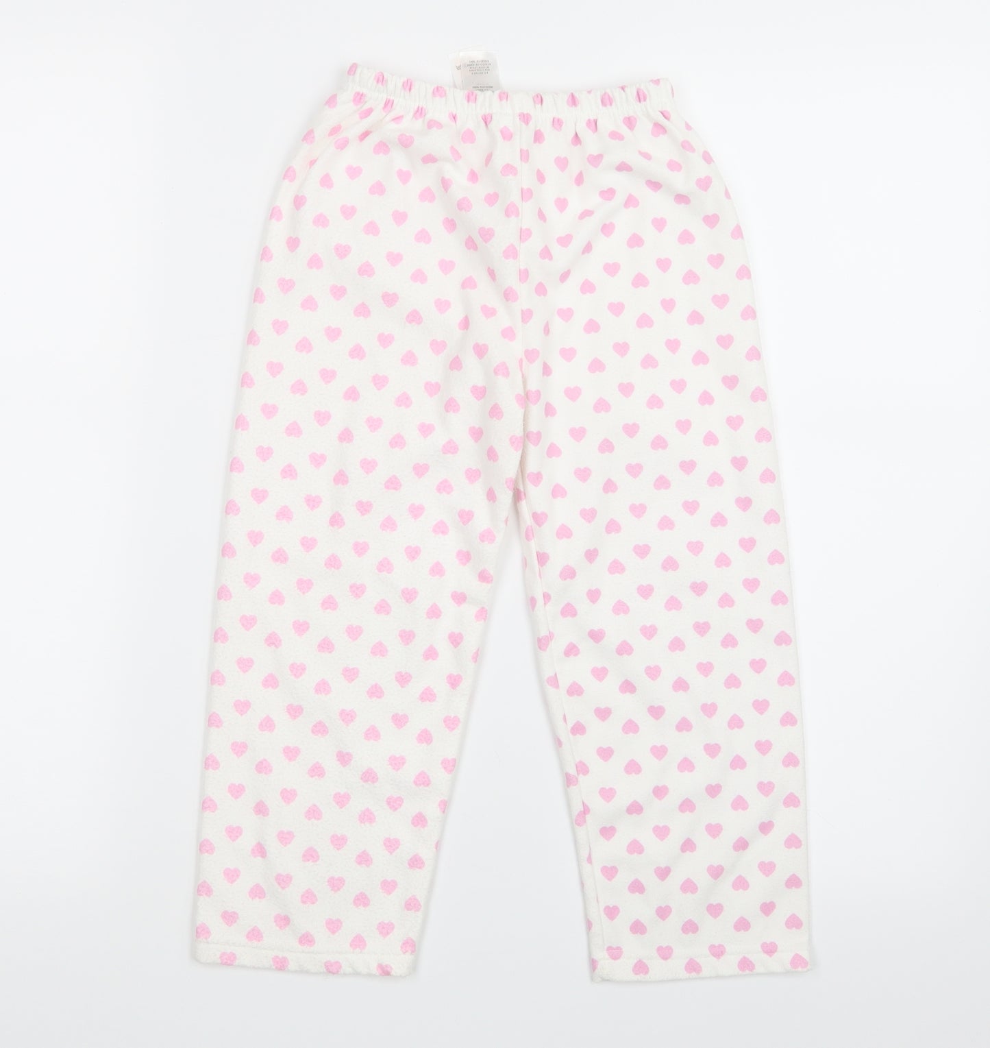 Primark Girls White Geometric  Capri Pyjama Pants Size 4-5 Years  - Heart Print