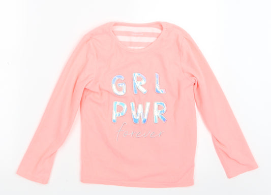 Primark Girls Pink Geometric  Top Pyjama Top Size 8-9 Years