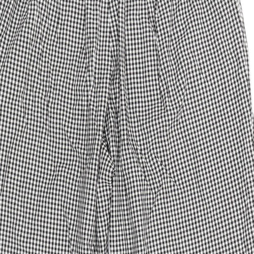 Alfred Dunner Womens Black Check  Cropped Trousers Size 10 L20 in