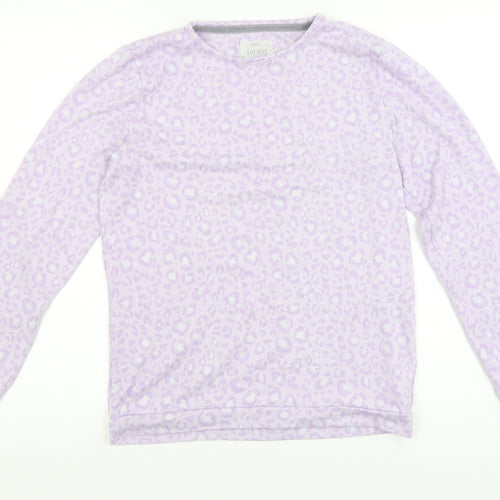 F&F Girls Purple Animal Print  Top Pyjama Top Size 12-13 Years