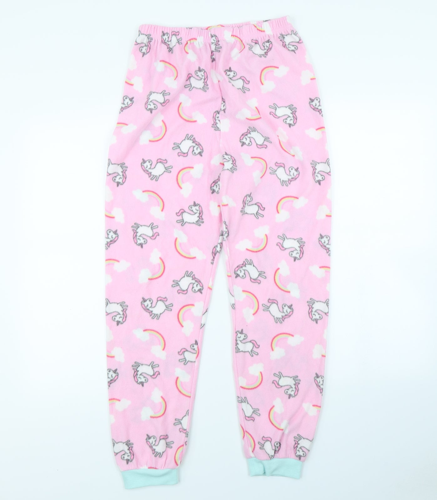 Primark Girls Pink Spotted   Pyjama Pants Size 13 Years  - Unicorn