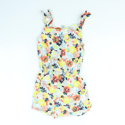 TU Girls Multicoloured Floral  Playsuit One-Piece Size 7 Years