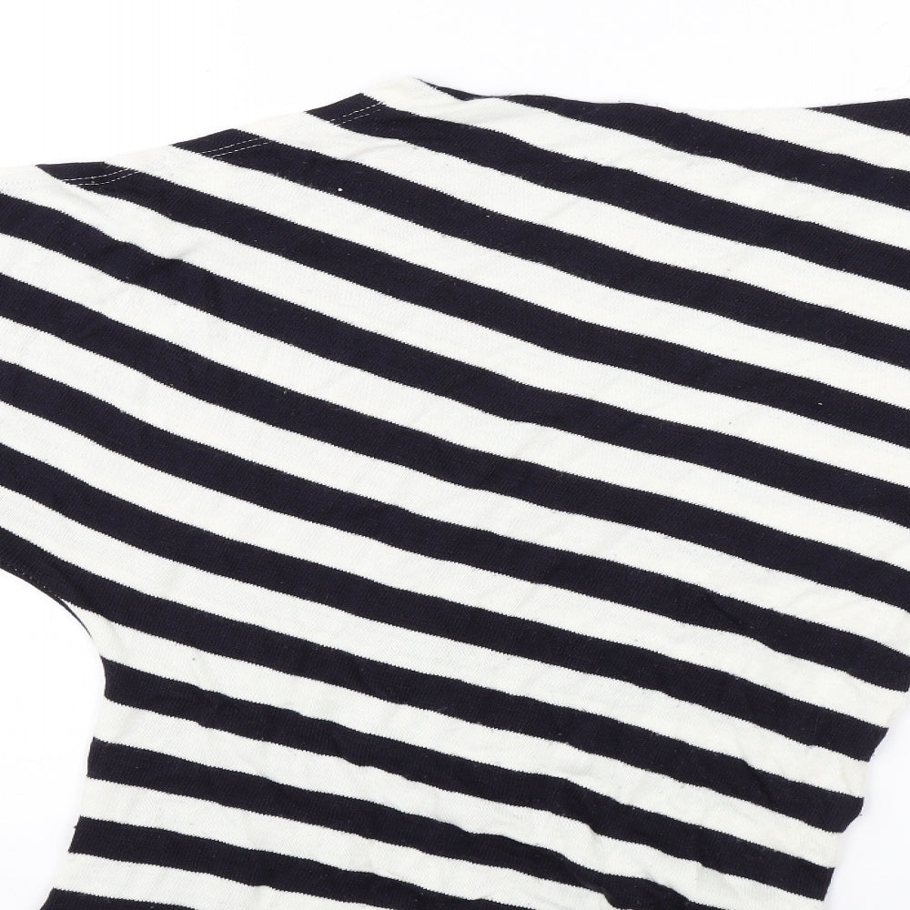 WalG Womens Blue Striped  Jersey T-Shirt Size S