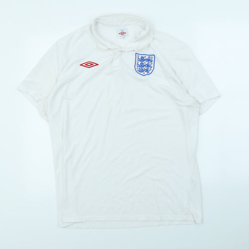 England Mens White    Polo Size XL