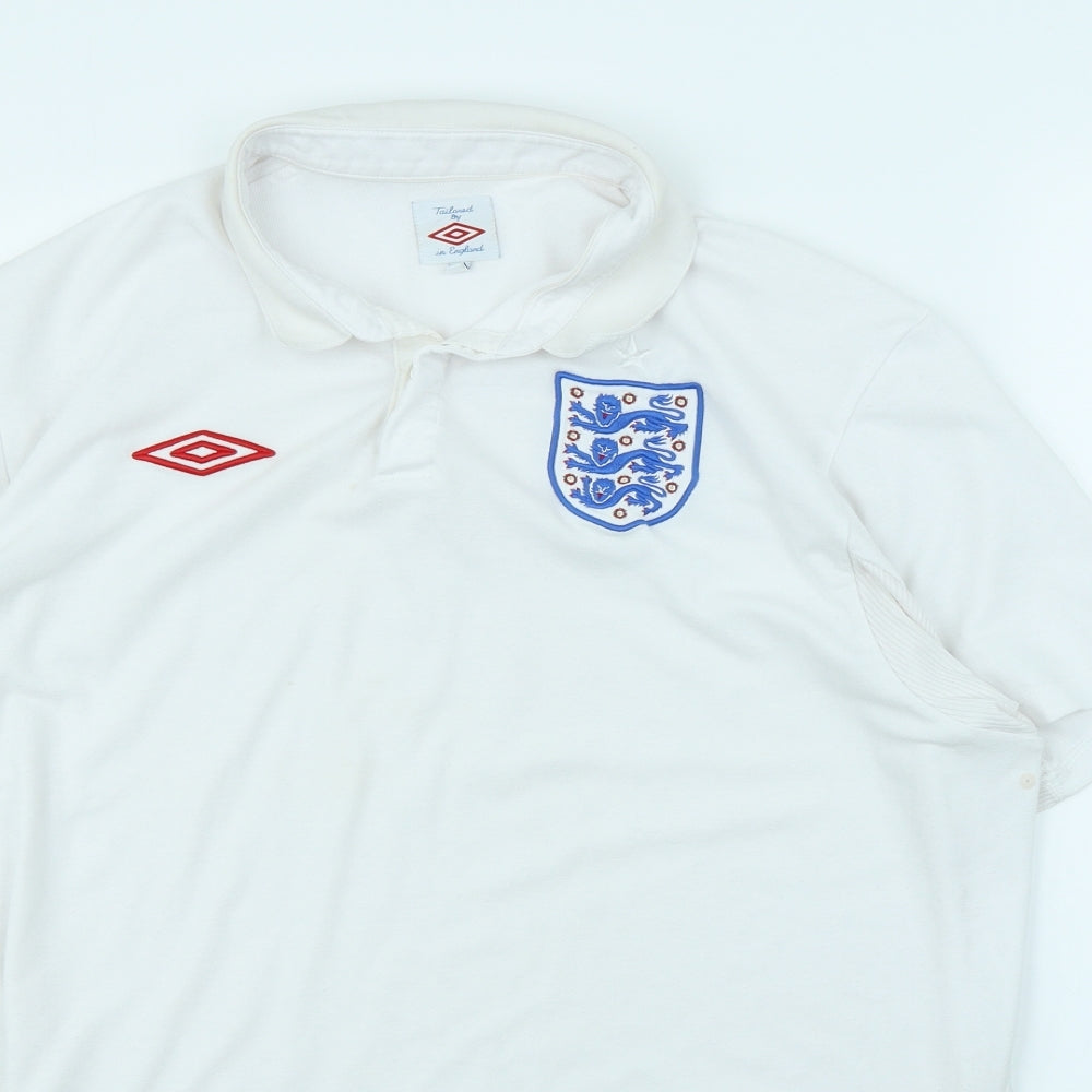 England Mens White    Polo Size XL