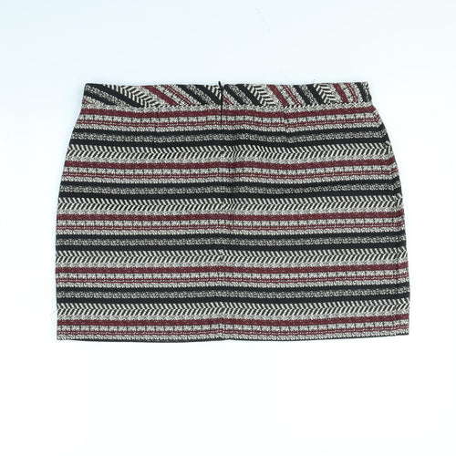 New Look Womens Black Striped  Mini Skirt Size 16