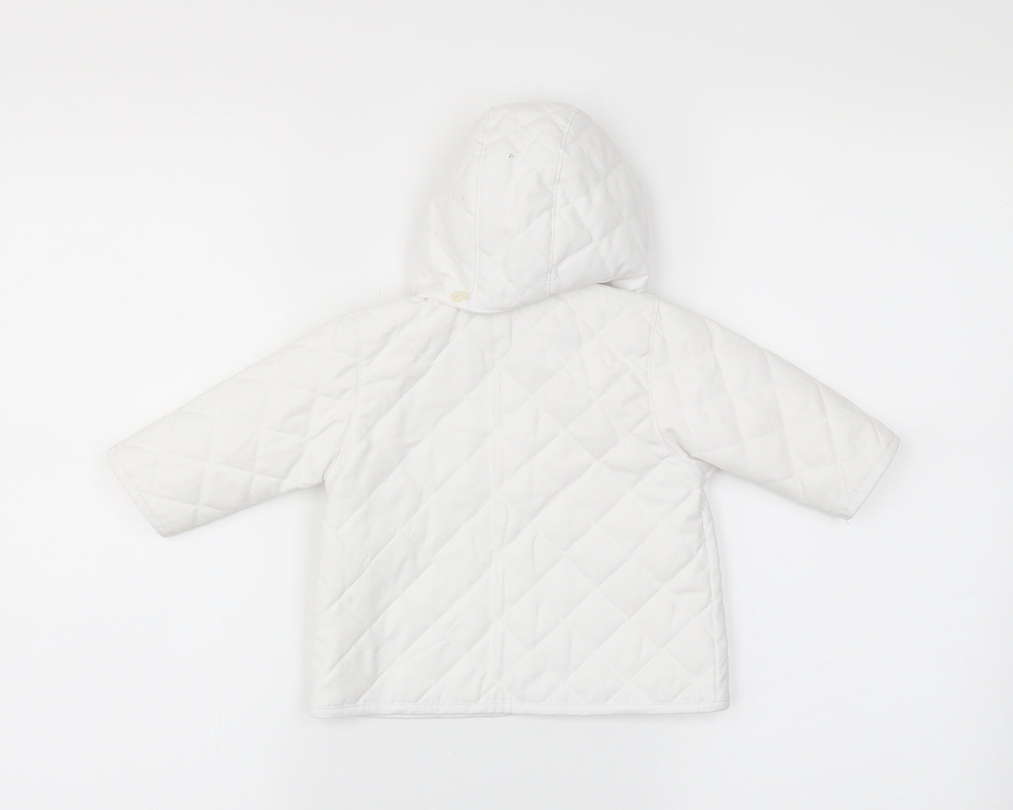 Emile et Rose Girls White   Quilted Coat Size 0-3 Months