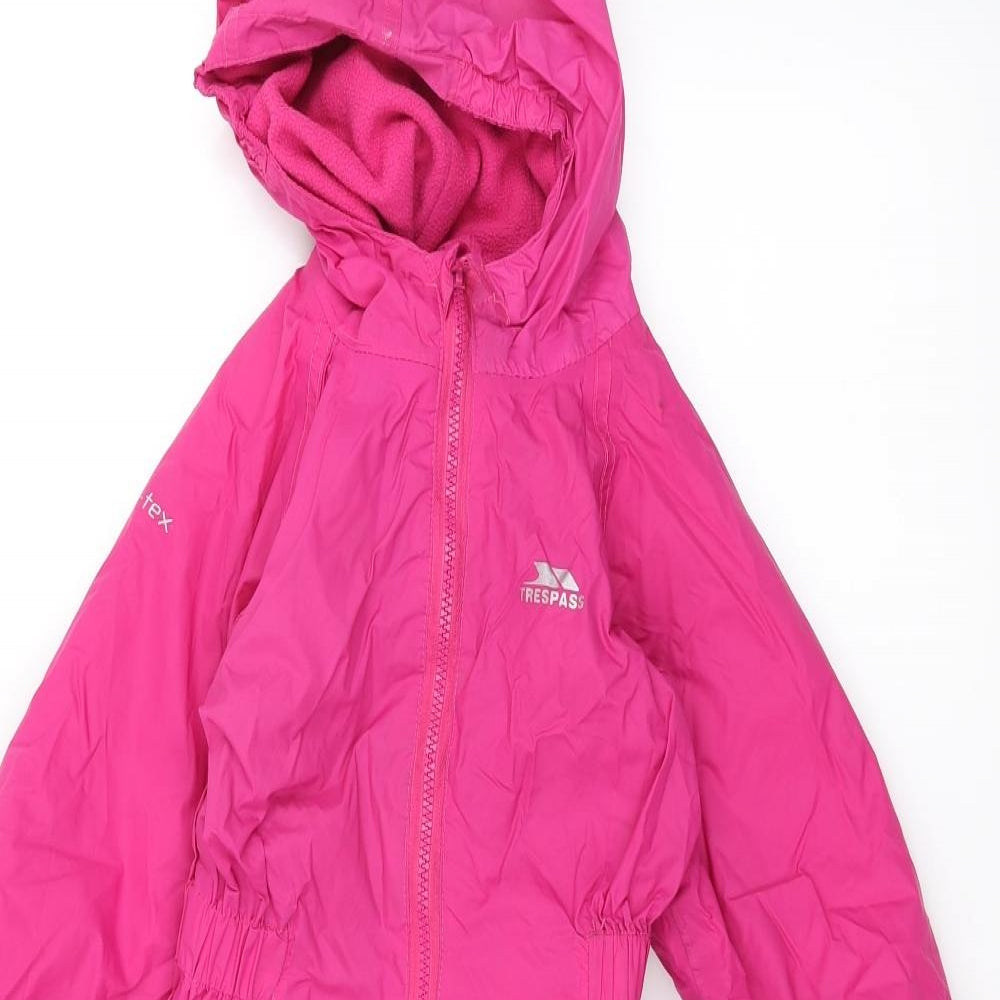 Trespass Girls Pink   Jacket Snowsuit Size 3-4 Years