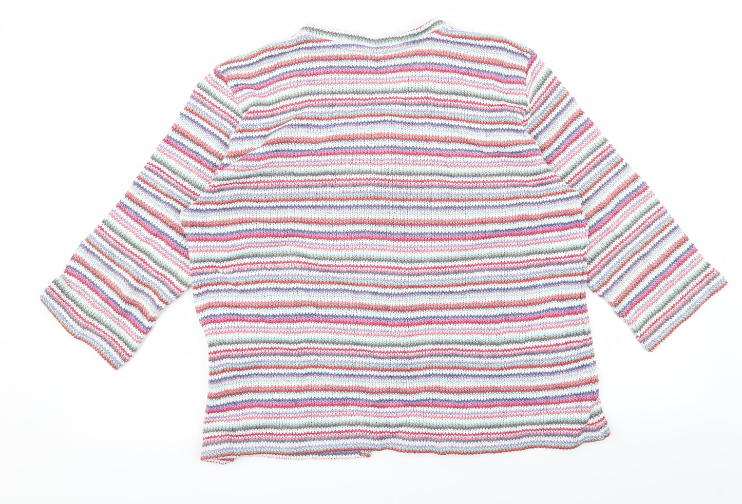 peruna Womens Multicoloured Striped  Cardigan Jumper Size XL