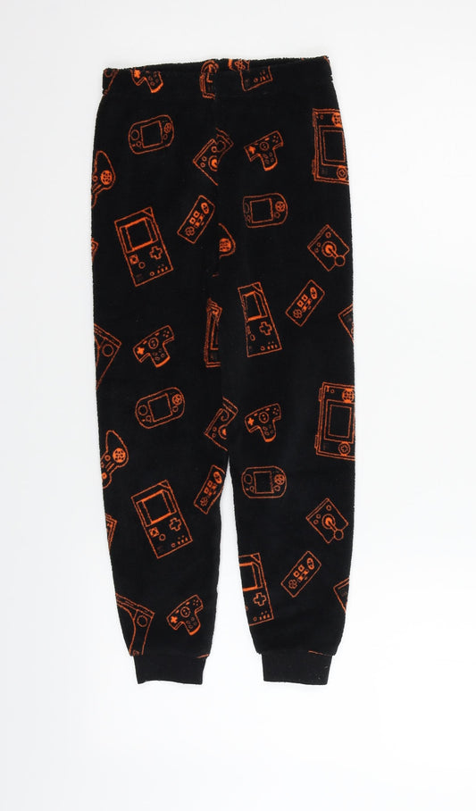 Primark Boys Black Geometric   Pyjama Pants Size 6-7 Years