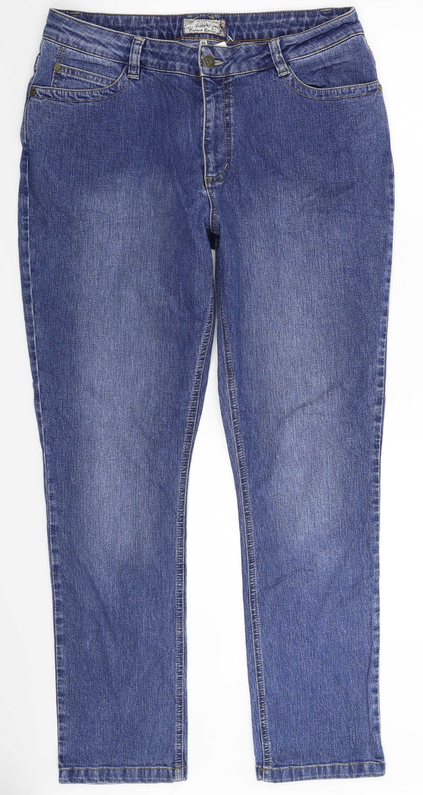 Piano Womens Blue  Denim Straight Jeans Size 34 in L31 in