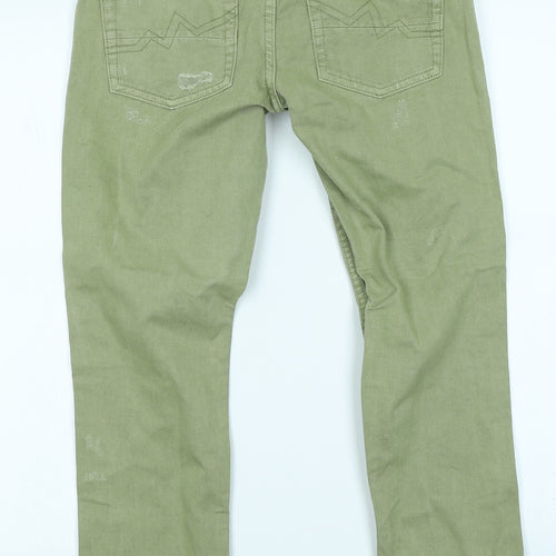 NEXT Boys Green  Denim Skinny Jeans Size 12 Years - Distressed