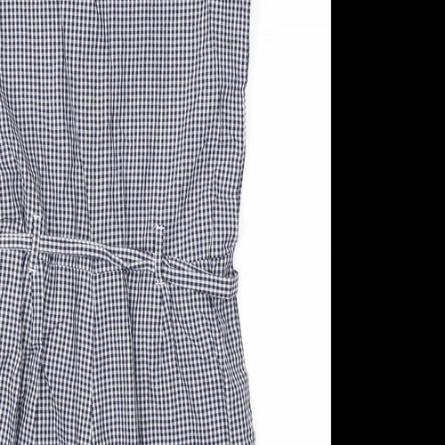 George Girls Blue Check  Jumpsuit One-Piece Size 11-12 Years
