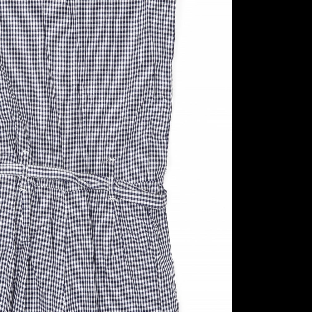 George Girls Blue Check  Jumpsuit One-Piece Size 11-12 Years