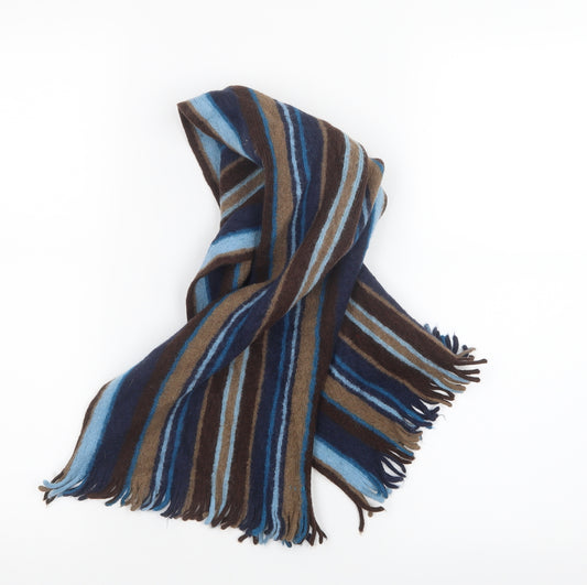 Ted Baker Mens Blue Striped Knit Scarf  One Size