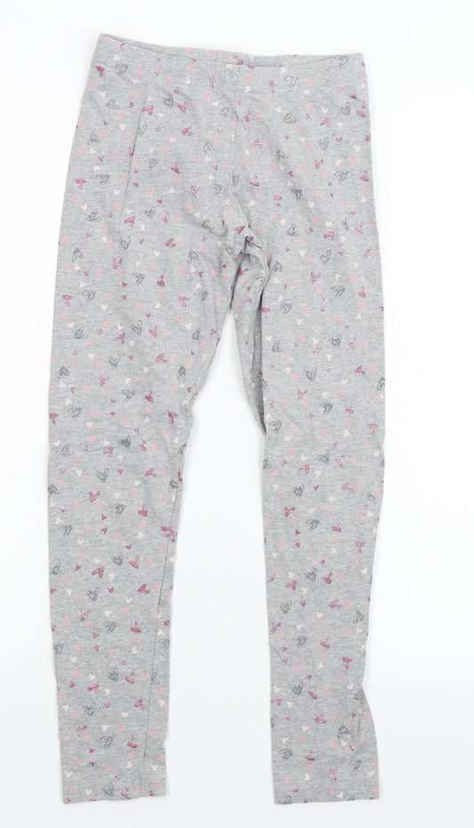 F&F Girls Grey Solid  Cami Pyjama Pants Size 10-11 Years