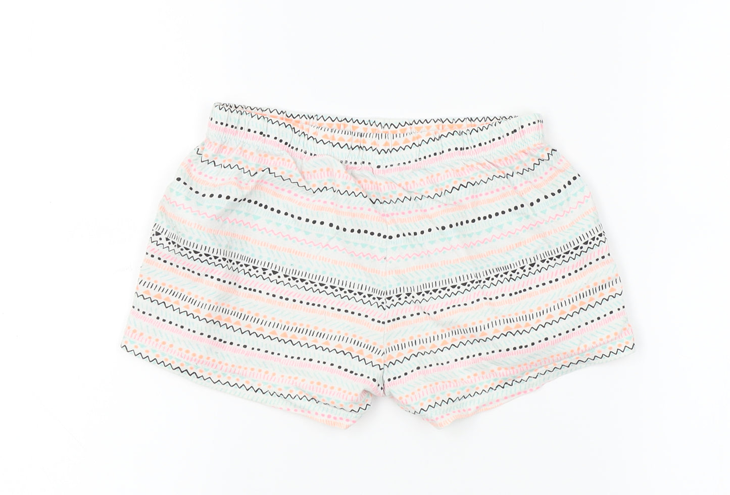 F&F Girls Grey Fair Isle   Sleep Shorts Size 8-9 Years  - elastic waist