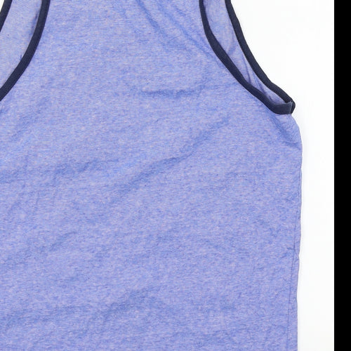 Fabric8 Mens Blue Striped  Basic T-Shirt Size M