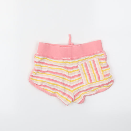 Juicy Couture Girls Pink Striped  Sweat Shorts Size 6-7 Years