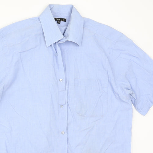 George Mens Blue    Dress Shirt Size 15.5