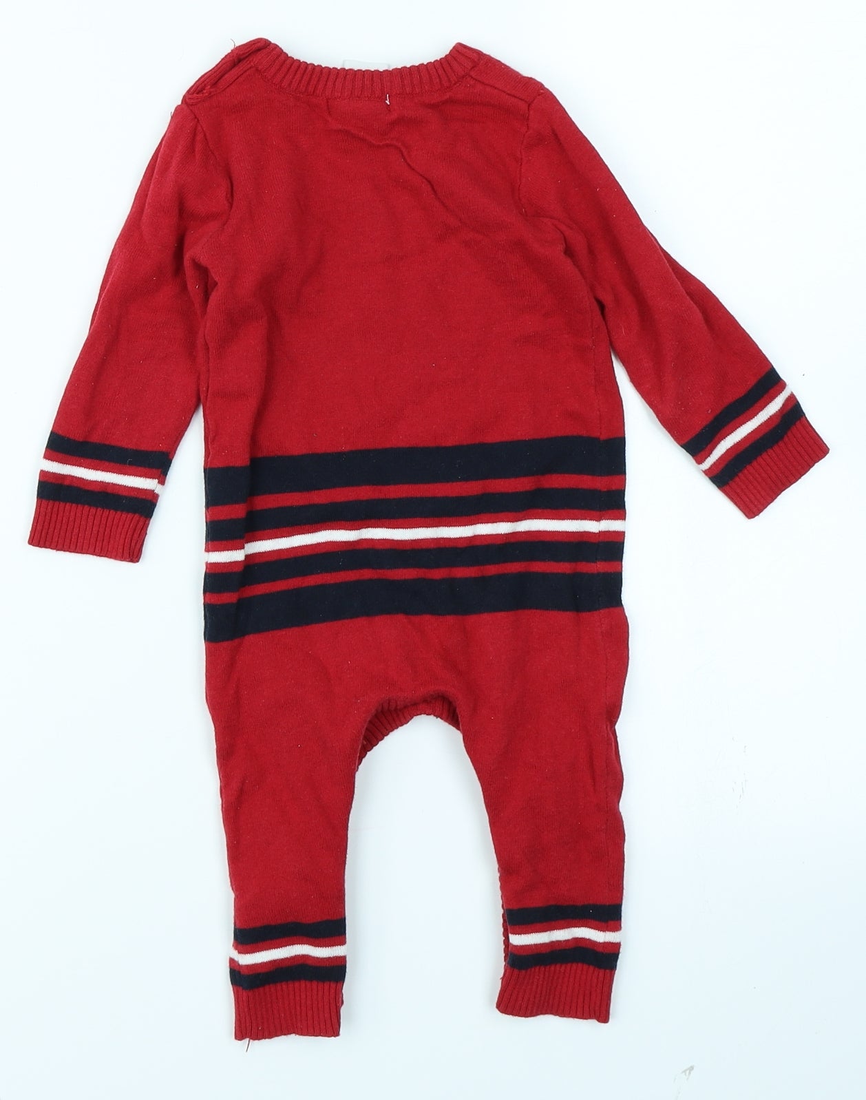Joe Fresh Boys Red  Knit Babygrow One-Piece Size 6-9 Months