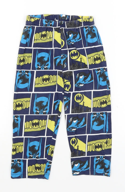 Primark Boys Blue Solid   Pyjama Pants Size 2-3 Years  - Batman