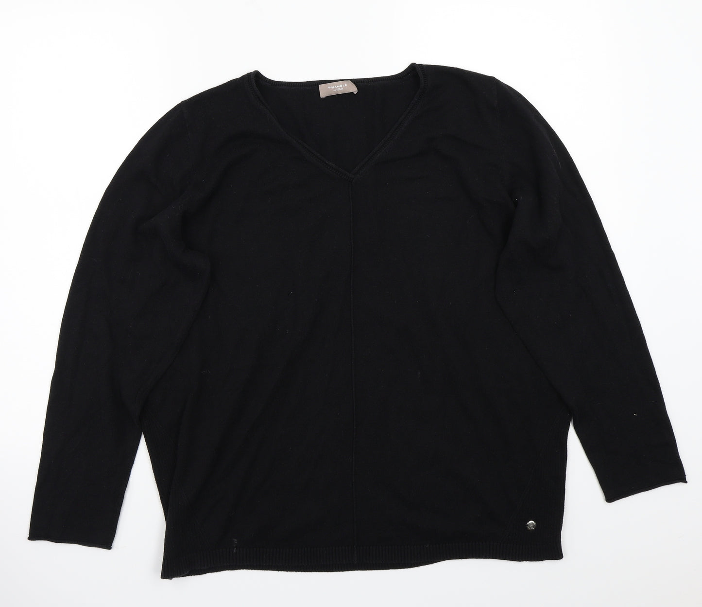 Triangle Womens Black   Pullover Jumper Size M