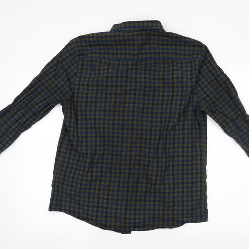 M&S Mens Multicoloured Check   Dress Shirt Size L