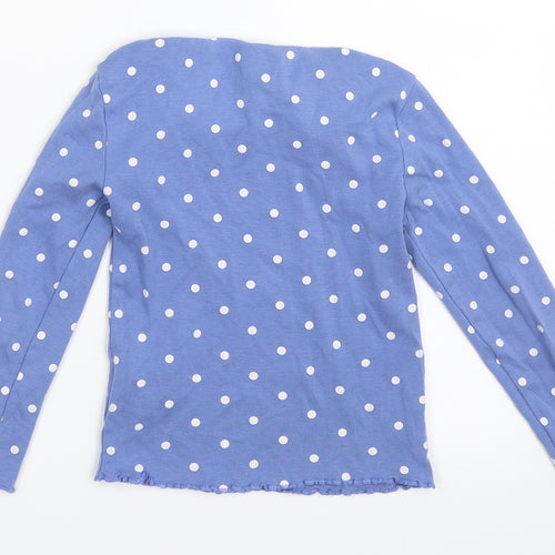 F&F Girls Blue Polka Dot  Top Pyjama Top Size 3-4 Years