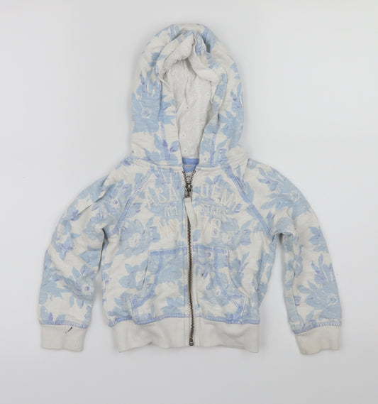 NEXT Girls Blue Floral  Jacket  Size 3 Years