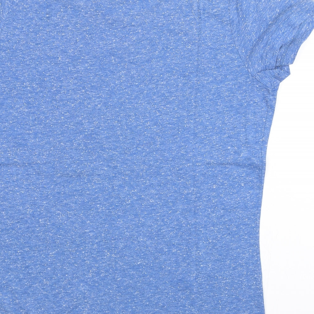 Brookhaven Womens Blue   Basic T-Shirt Size 16