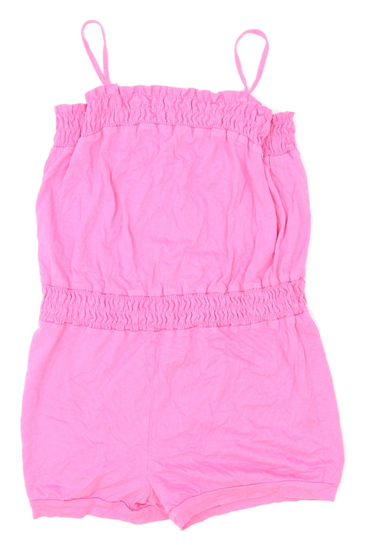 Pepperts Girls Pink   Romper One-Piece Size 10-11 Years
