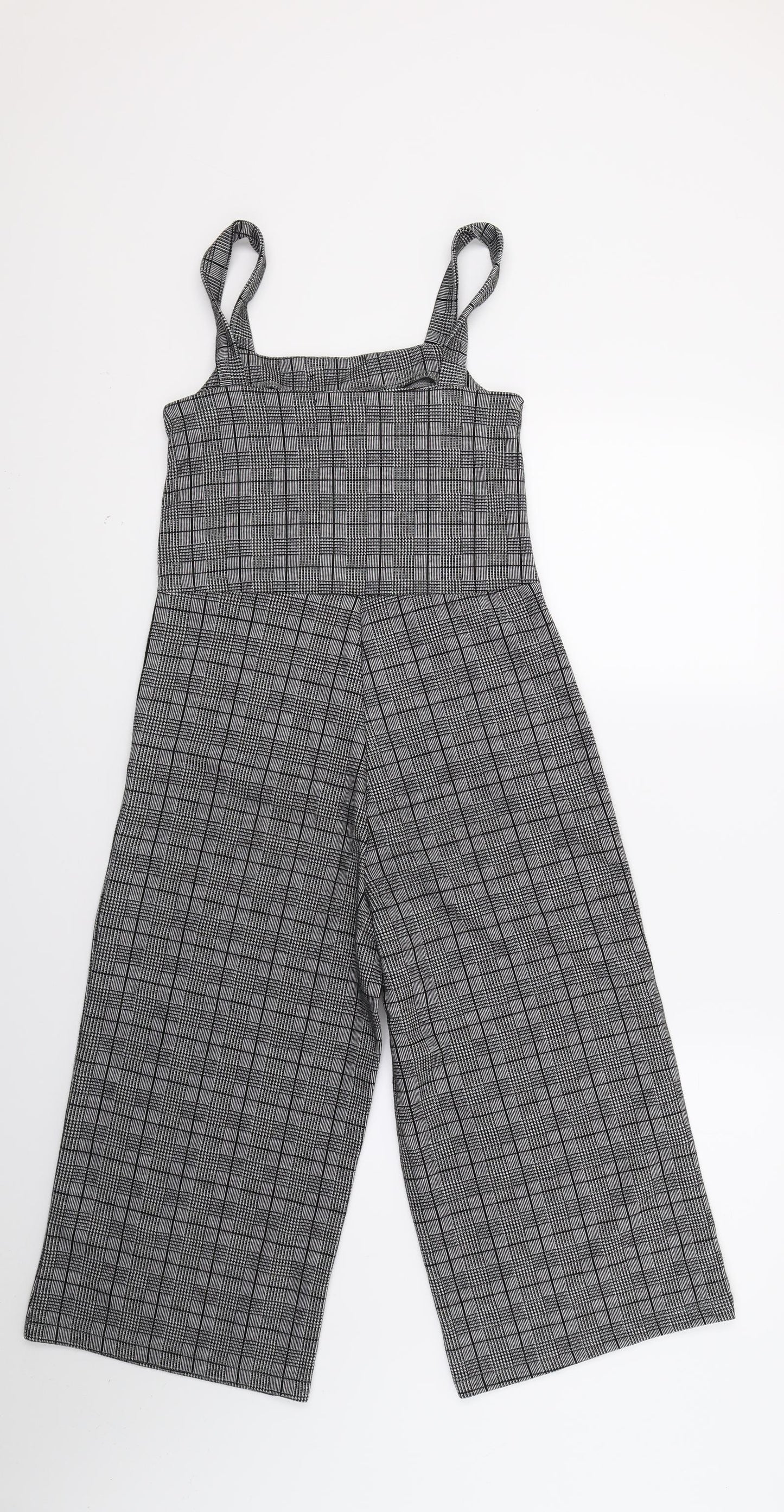 New Look Girls Grey Check  Trousers One-Piece Size 10 Years