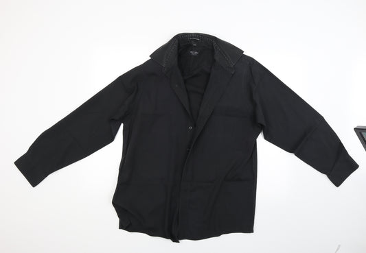 editions Mens Black    Dress Shirt Size 16.5